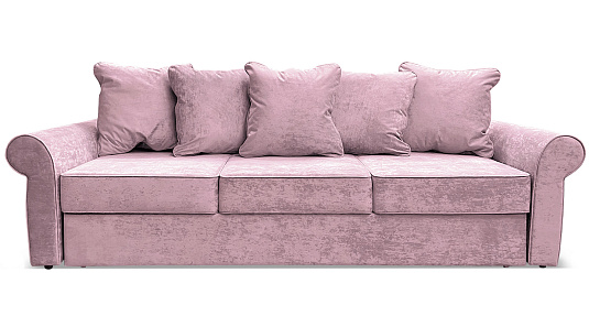 Прямой диван Фрея Розовый велюр плюш